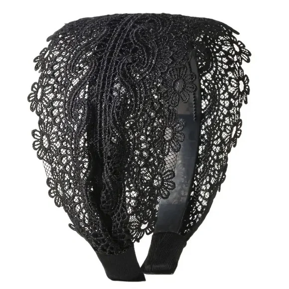 Black Lace Headband - Picture 1 of 3